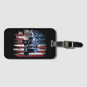 Trucker American Flag Truck Driver Truck Driver Gi Luggage Tag