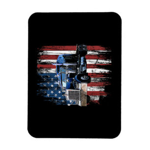 Trucker American Flag Truck Driver Truck Driver Gi Magnet