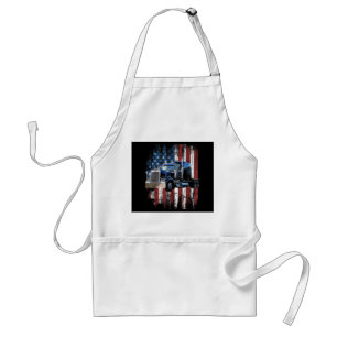 Trucker American Flag Truck Driver Truck Driver Gi Standard Apron