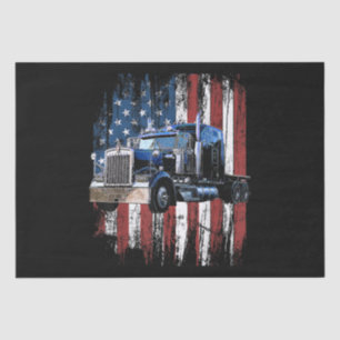 Trucker American Flag Truck Driver Truck Driver Gi Tissue Paper