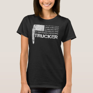 Trucker American Usa Flag Vintage Perfect For Men T-Shirt