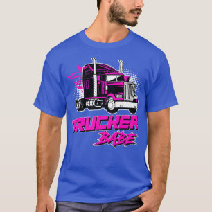 Trucker Babe Truck Driver Truck Driver Gift Women  T-Shirt
