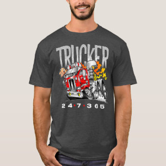 Trucker Cabover Trucking Mens Womens Truck T-Shirt