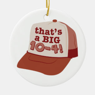 Trucker Cap Ceramic Ornament