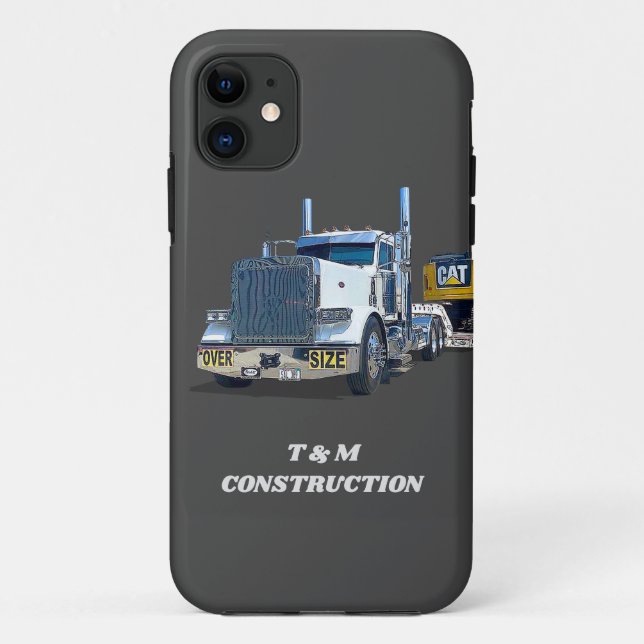Trucker Construction Demolition Hauling Grey Case- Case-Mate iPhone Case (Back)