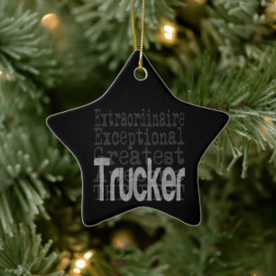 Trucker Extraordinaire Ceramic Ornament