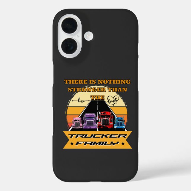 Trucker Family Strong Parents Children Road Bond Case-Mate iPhone Case (Back)