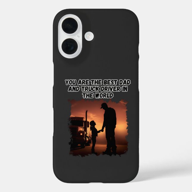 Trucker Father Daughter Bond Family Road Love Case-Mate iPhone Case (Back)