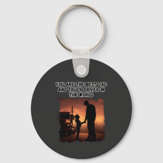 Trucker Father Daughter Bond Family Road Love Key Ring