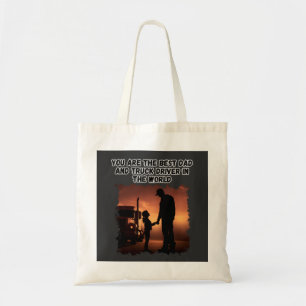 Trucker Father Daughter Bond Family Road Love Tote Bag