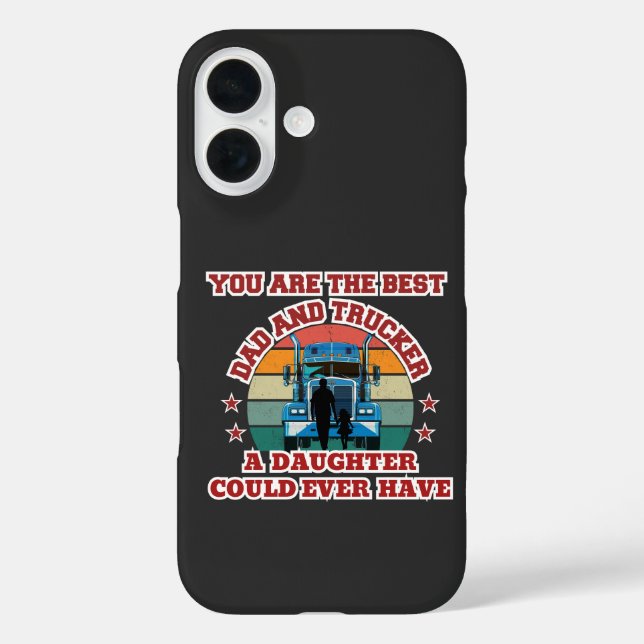 Trucker Father Daughter Bond Road Family Love Case-Mate iPhone Case (Back)