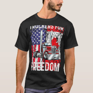 Trucker For Freedom Convoy 2022 American Canadian T-Shirt