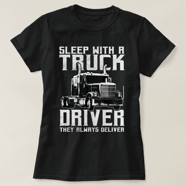 Trucker Gifts Tractor Trailer Truck 18 Wheeler Sle T-Shirt (Design Front)