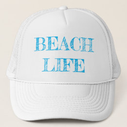 Trucker Hat; Beach Life; Turqoise Trucker Hat