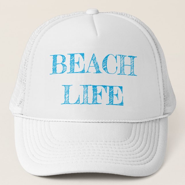 Trucker Hat; Beach Life; Turqoise Trucker Hat (Front)
