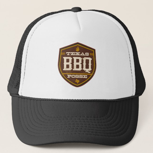 Trucker Hat Black - Texas BBQ Posse (Front)