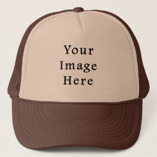 Trucker Hat Brown & Tan Baseball Cap - Customised