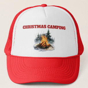 Trucker Hat-Christmas Camping Cap – Bonfire & Cosy