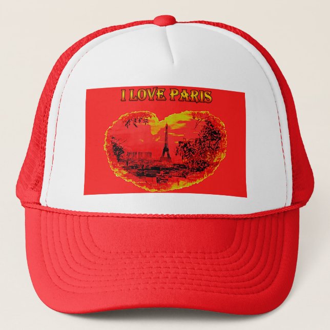 Trucker Hat  i love paris (Front)