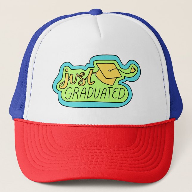 Trucker hat JUST_GRADUATED (try other colours too) (Front)