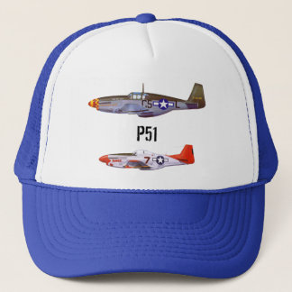 Trucker Hat p51 fighter planes by highsaltire