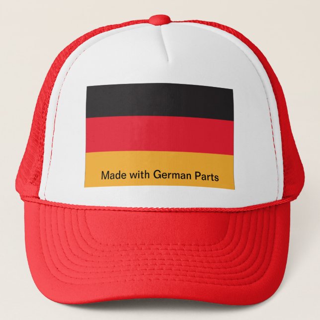 Trucker Hat Proud to be Made with German Parts (Front)