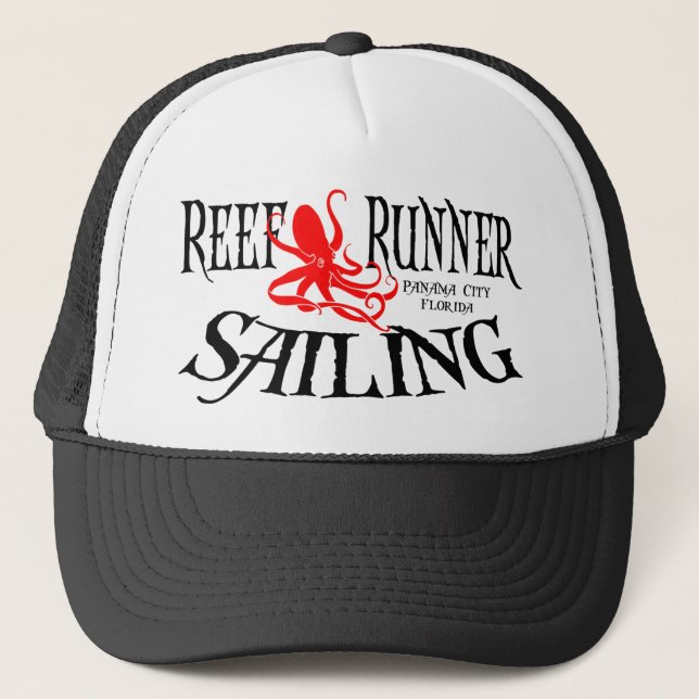 Trucker Hat - Reef Runner Sailing Octopus (Front)