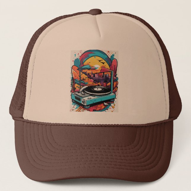Trucker Hat "Stylish dj theme Hat - Comforta (Front)