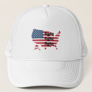 Trucker Hat, Trucker Hat, fight, usa flag cap