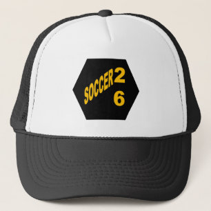 Trucker Hat  White and blach  SOCCER  26