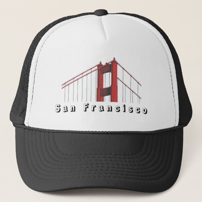 Trucker Hat, White and Black Hat (Front)