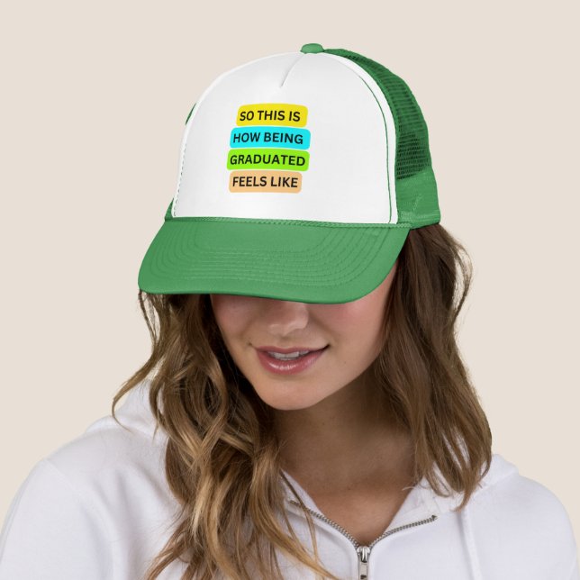 Trucker Hat white & green  SO_THIS_IS_HOW_BEING_GR (In Situ)