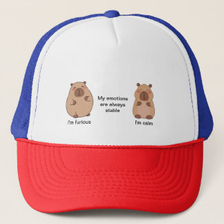 Trucker Hat with cute bear cartoon and message