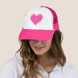 Trucker Hat with Pink Heart - Love