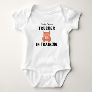 Trucker in Training Truck Driver Baby Name Baby Bodysuit