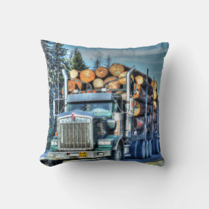Trucker Logging Truck Lorry Heavy Transport Gift5 Cushion