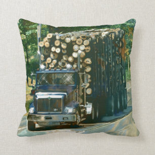 Trucker Logging Truck Lorry Heavy Transport Gift6 Cushion