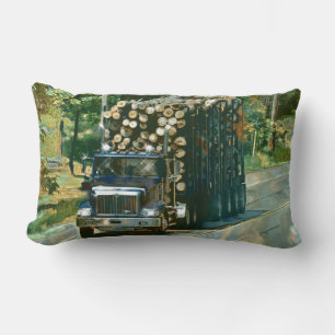 Trucker Logging Truck Lorry Heavy Transport Gift6 Lumbar Cushion