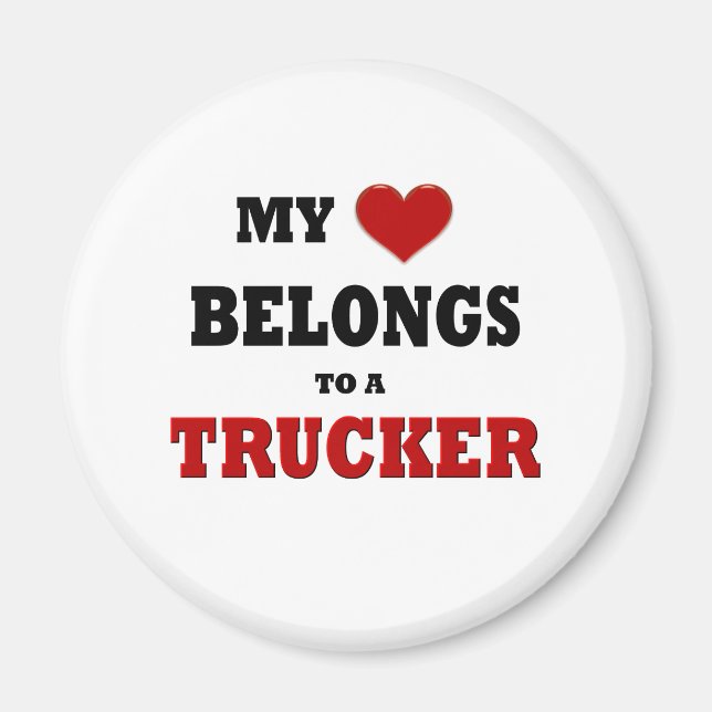 Trucker Love Magnet (Front)