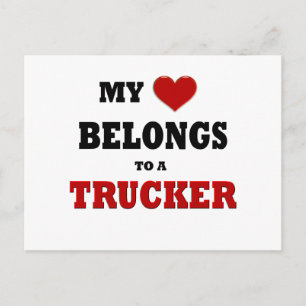 Trucker Love Postcard