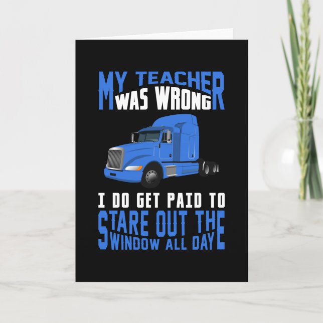 Trucker Love Truck Driver Trucks Funny Gift Idea Card (Front)