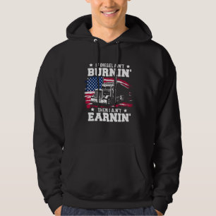 Trucker  Men Husband Semi Trailer Truck Driver Hoodie