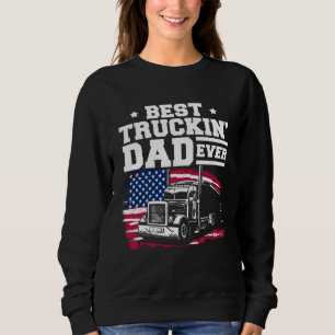 Trucker Men Women Big Rig Trucking Truckin' Road L Sweatshirt