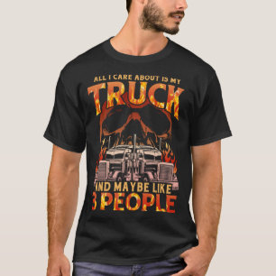 Trucker Men Women Big Rig Trucking Truckin' Road L T-Shirt
