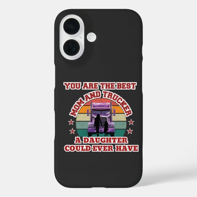 Trucker Mother Daughter Bond Family Road Love Case-Mate iPhone Case (Back)
