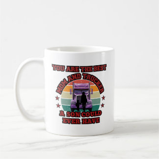 Trucker Mother Son Bond Family Road Love Design Coffee Mug