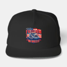 Trucker Patriot USA Flag Freedom On Wheels
