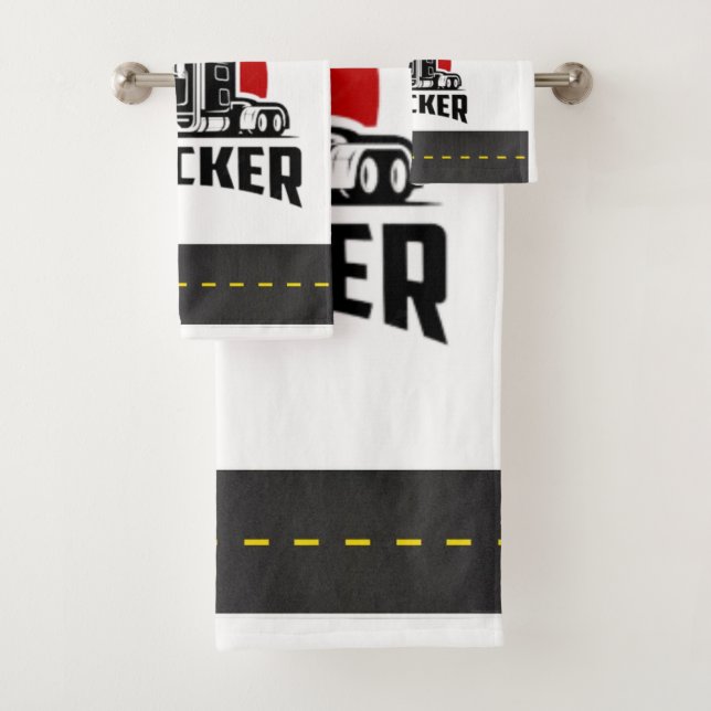 TRUCKER Personalised Gift and Guest  Bath Towel Set (Insitu)