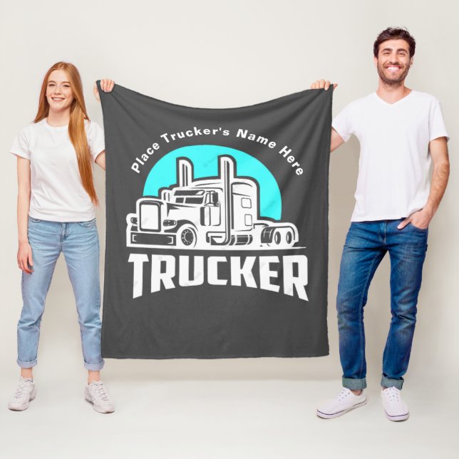 Trucker Personalised Gift Blanket (In Situ)