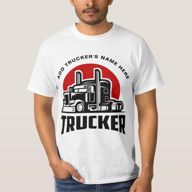 Trucker Personalised  T-Shirt (Front)